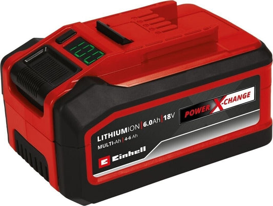 Einhell Power X-Change 18V 4-6 Ah Multi-Ah PXC Plus Akku - 1350W, 18V, 6Ah.