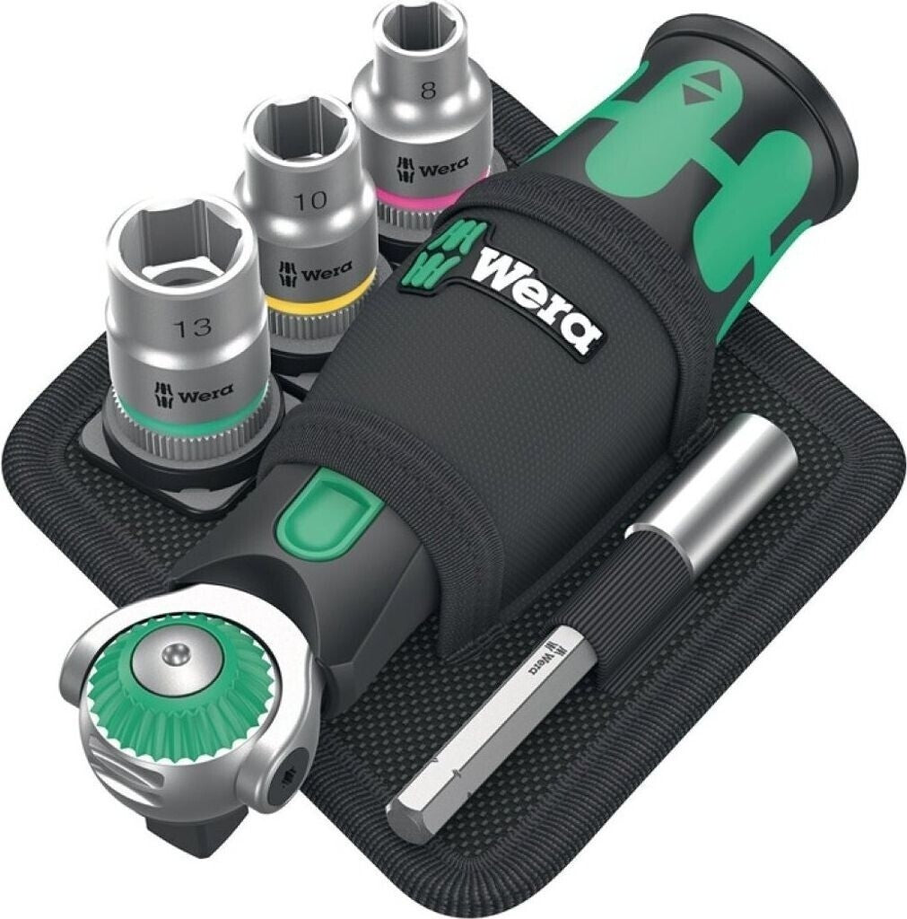 Wera 8009 Zyklop Pocket Set 2 Knarre Bits Nüsse Set 18-teilig 3/8 Zoll