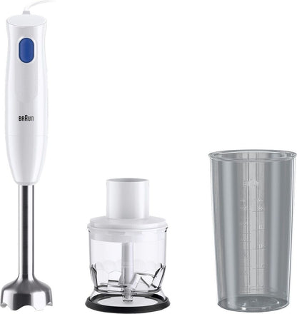 Braun MultiQuick 1 MQ10.201MWH Stabmixer Edelstahlfuß 450W 600ml Becher Weiß