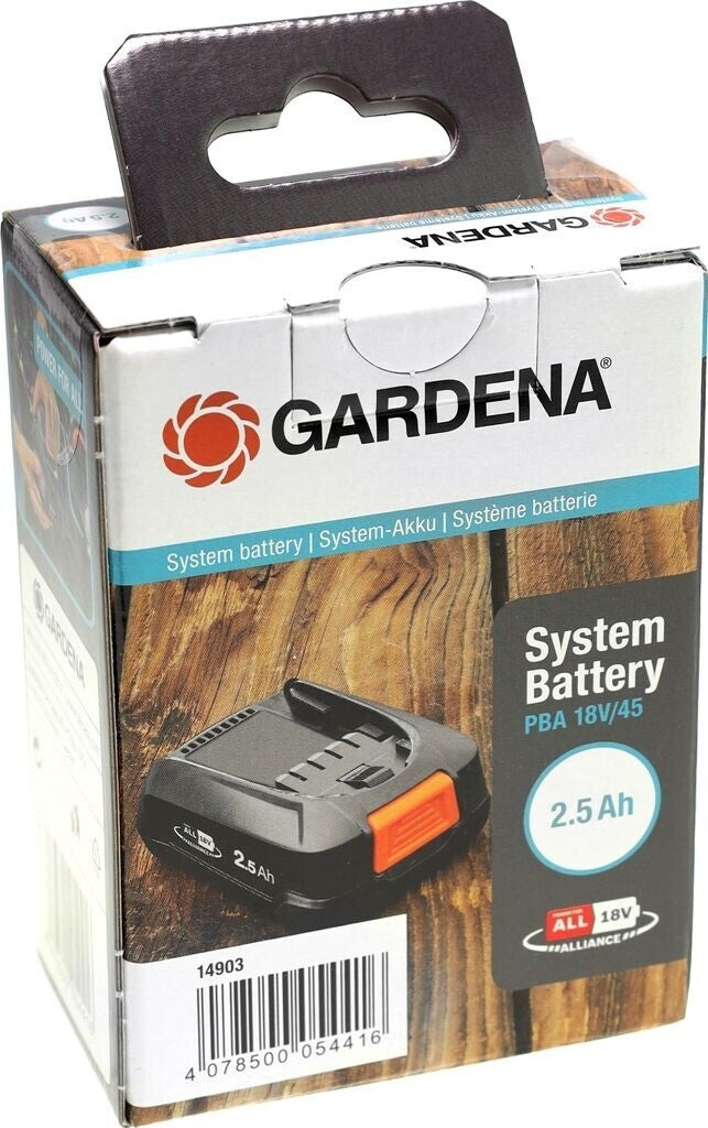 Gardena PBA 18V 2,5Ah Akku P4A 14903-20 45Wh kompatibel mit 18V P4A