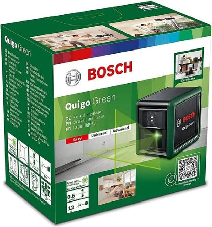 Bosch Quigo Green Kreuzlaser 12 m, ±0,6 mm/m (0603663C02) Universalklemme MM2