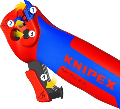 Knipex Abmantelungsmesser 16 50 145 SB Kabelmesser Abisoliermesser