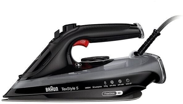 Braun TexStyle 5 SI 5088 BK Trocken- & Dampfbügeleisen EloxalPlus soleplate
