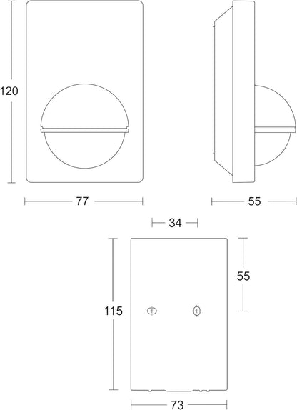 STEINEL IS 180-2 Bewegungsmelder 180° Infrarot Bewegungssensor - Schwarz 603113
