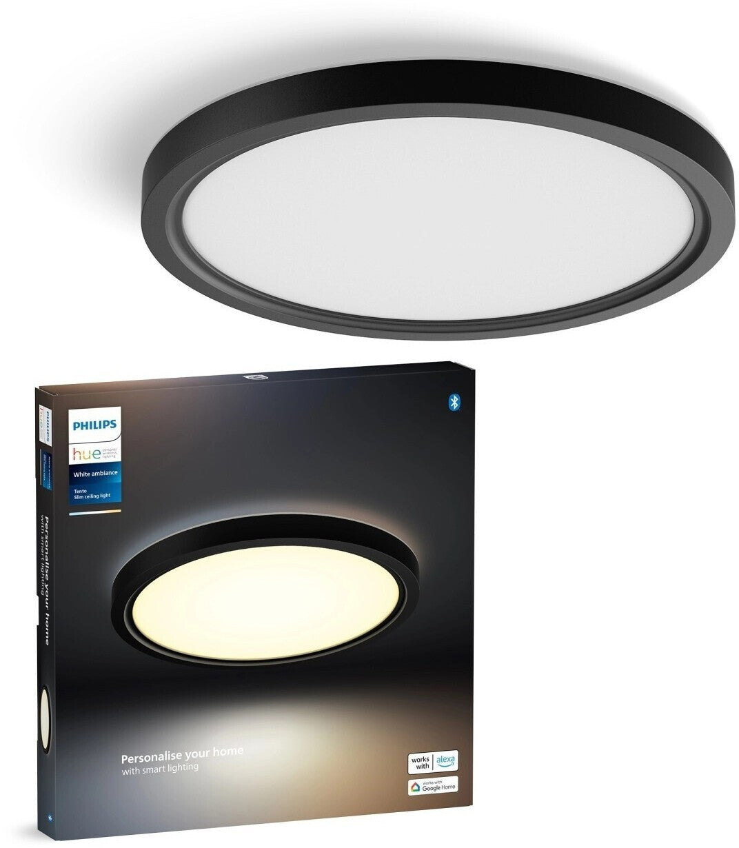 Philips Hue Tento WCA Rund S LED Panel 29,1cm schwarz 929003823601
