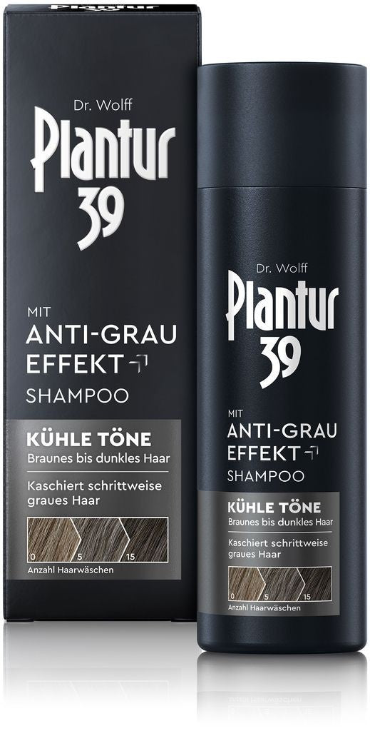 Plantur 39 Anti Grau Effekt Shampoo 200 ml KÜHLE TÖNE Braunes bis dunkles Haar