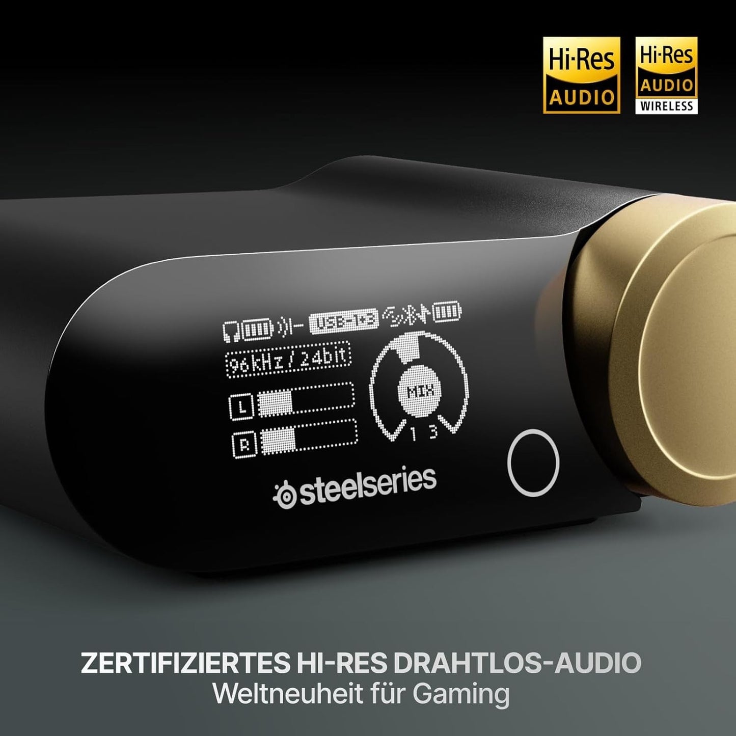 SteelSeries Arctis Nova Elite - Hi-Res Wireless-Headset in Salbei & Gold