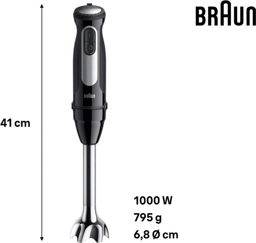 Braun MultiQuick 5 Pro MQ 55254 M Stabmixer 1000W 25 Stufen Schwarz Zerkleinerer