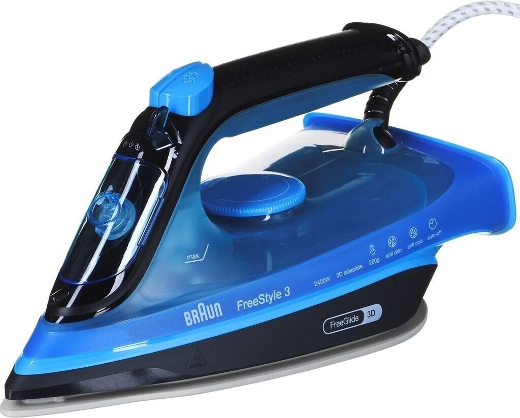 Braun FreeStyle 3 FI3194BK Dampfbügeleisen 2400W 270ml Keramik Blau Schwarz