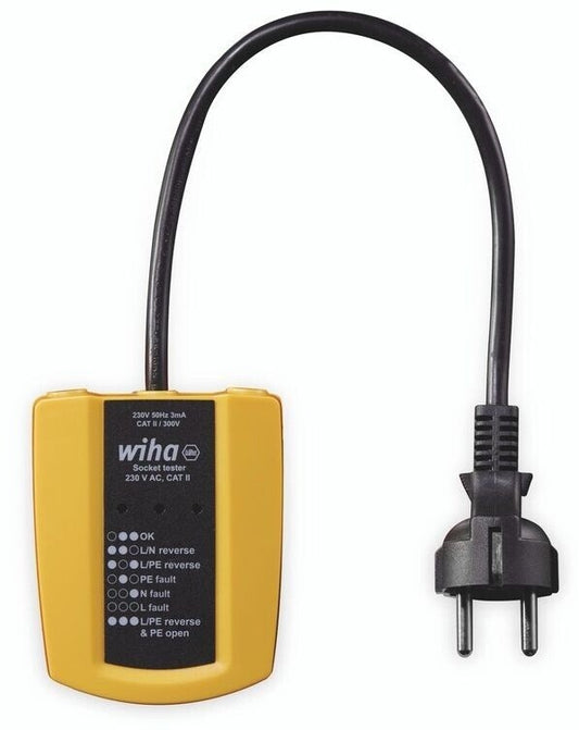 Wiha Steckdosentester SB25561 230V mit PE-Test CAT II 45220