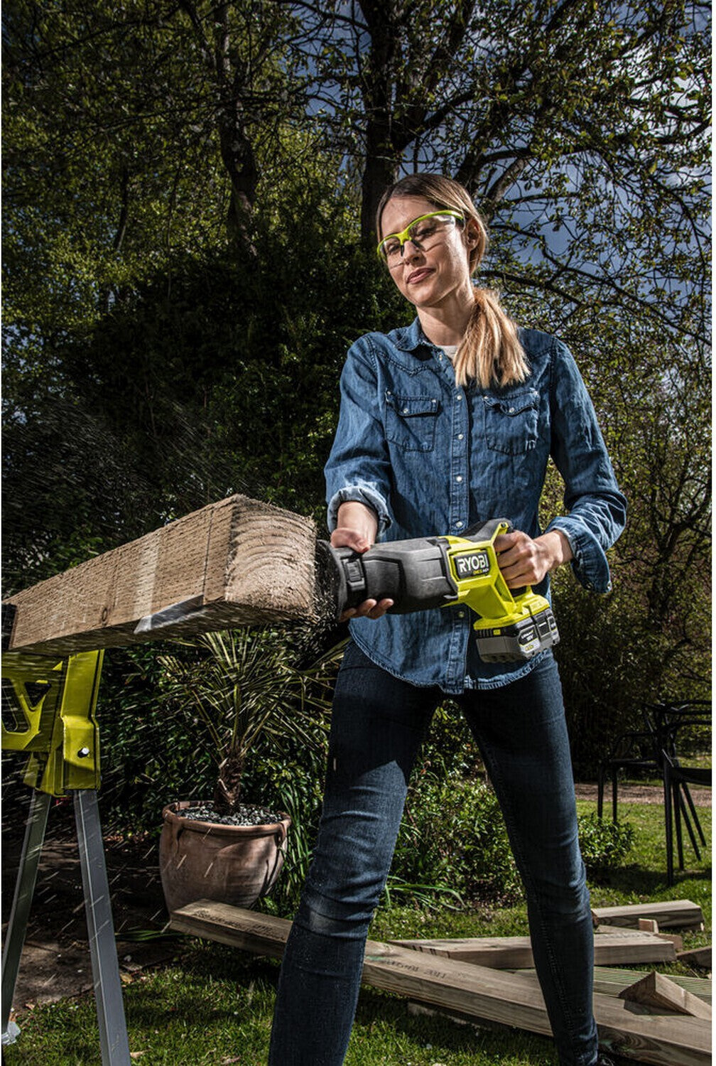 Ryobi RRS18X-0 ONE+ HP 18V Akku-Säbelsäge Brushless 210mm Schnitttiefe Solo