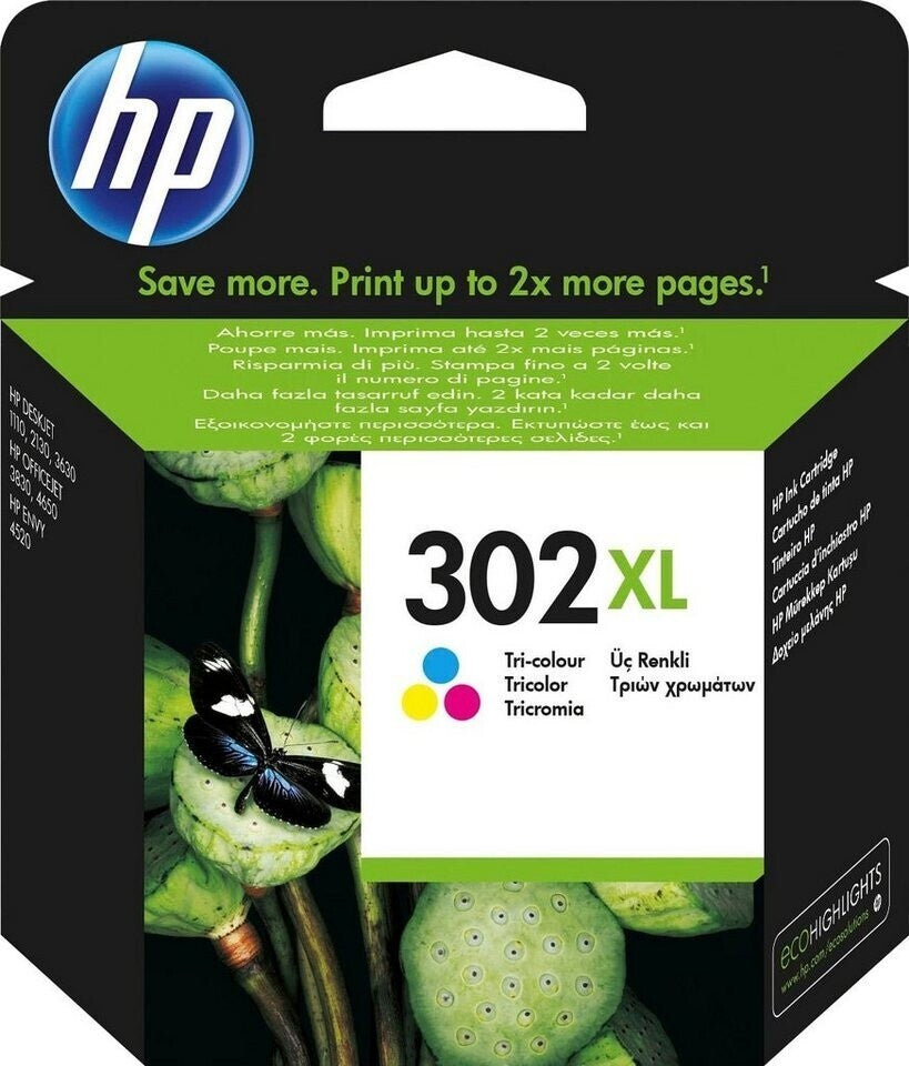 HP 302XL F6U67AE Druckerpatrone Farbe XL für DeskJet ENVY OfficeJet