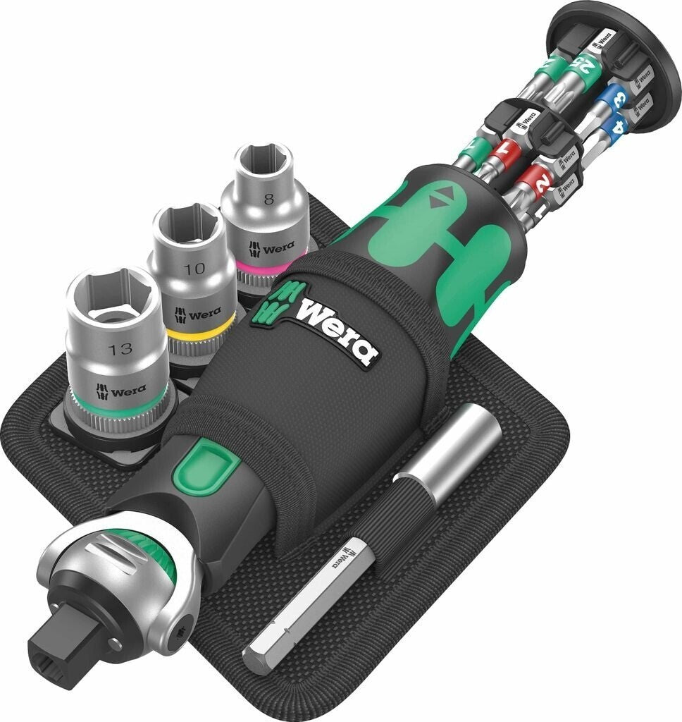 Wera 8009 Zyklop Pocket Set 2 Knarre Bits Nüsse Set 18-teilig 3/8 Zoll