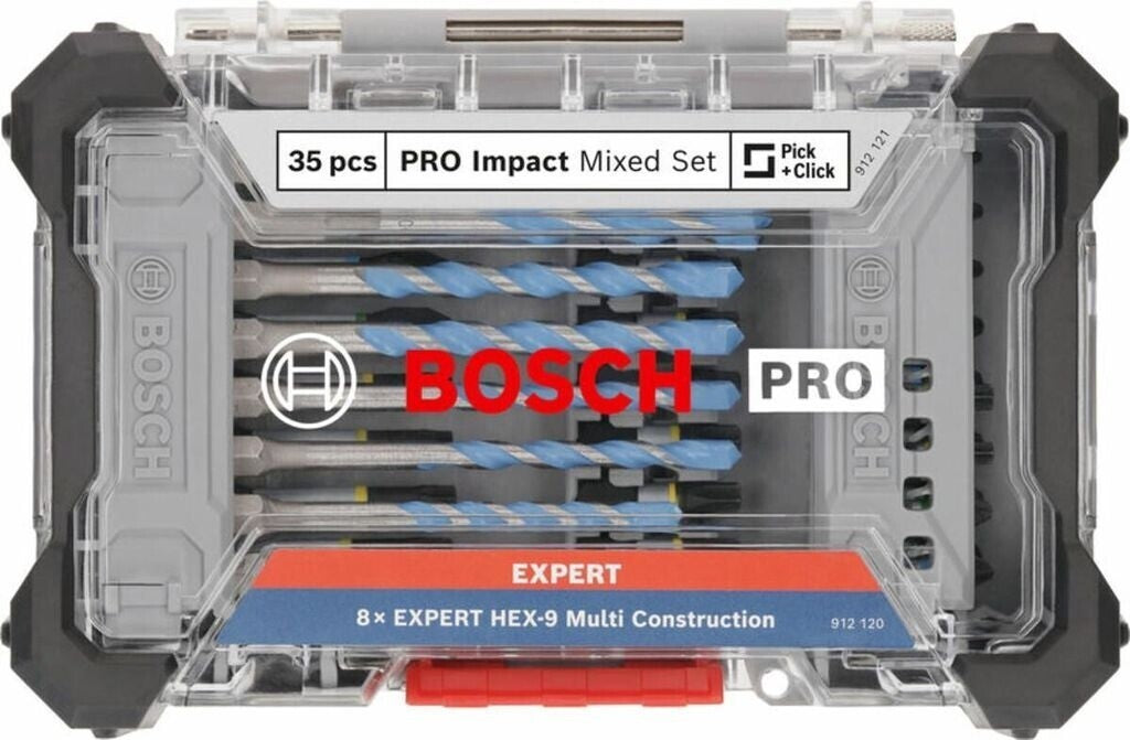 Bosch PRO Impact Mixed Set 35-tlg Bohrer Bits Bithalter Koffer 2608521U82 Neu