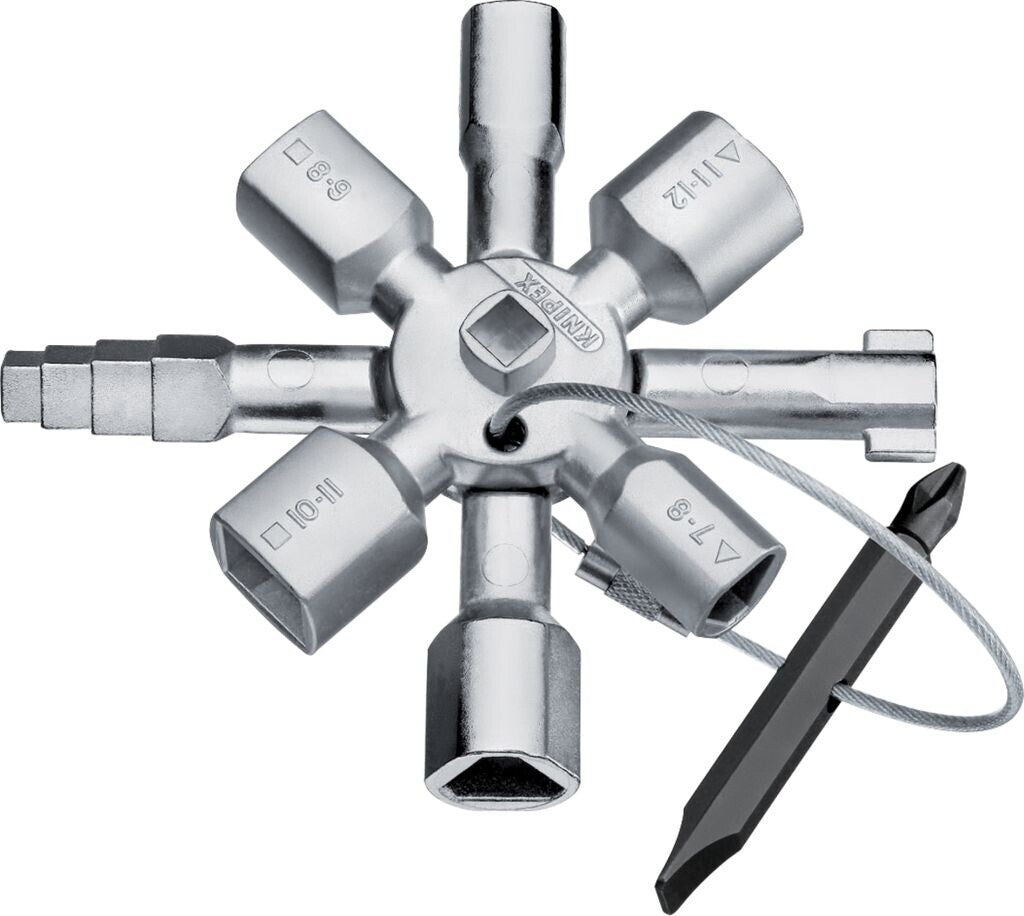 Knipex TwinKey Schaltschrank Schlüssel 00 11 01 für Schaltschränke
