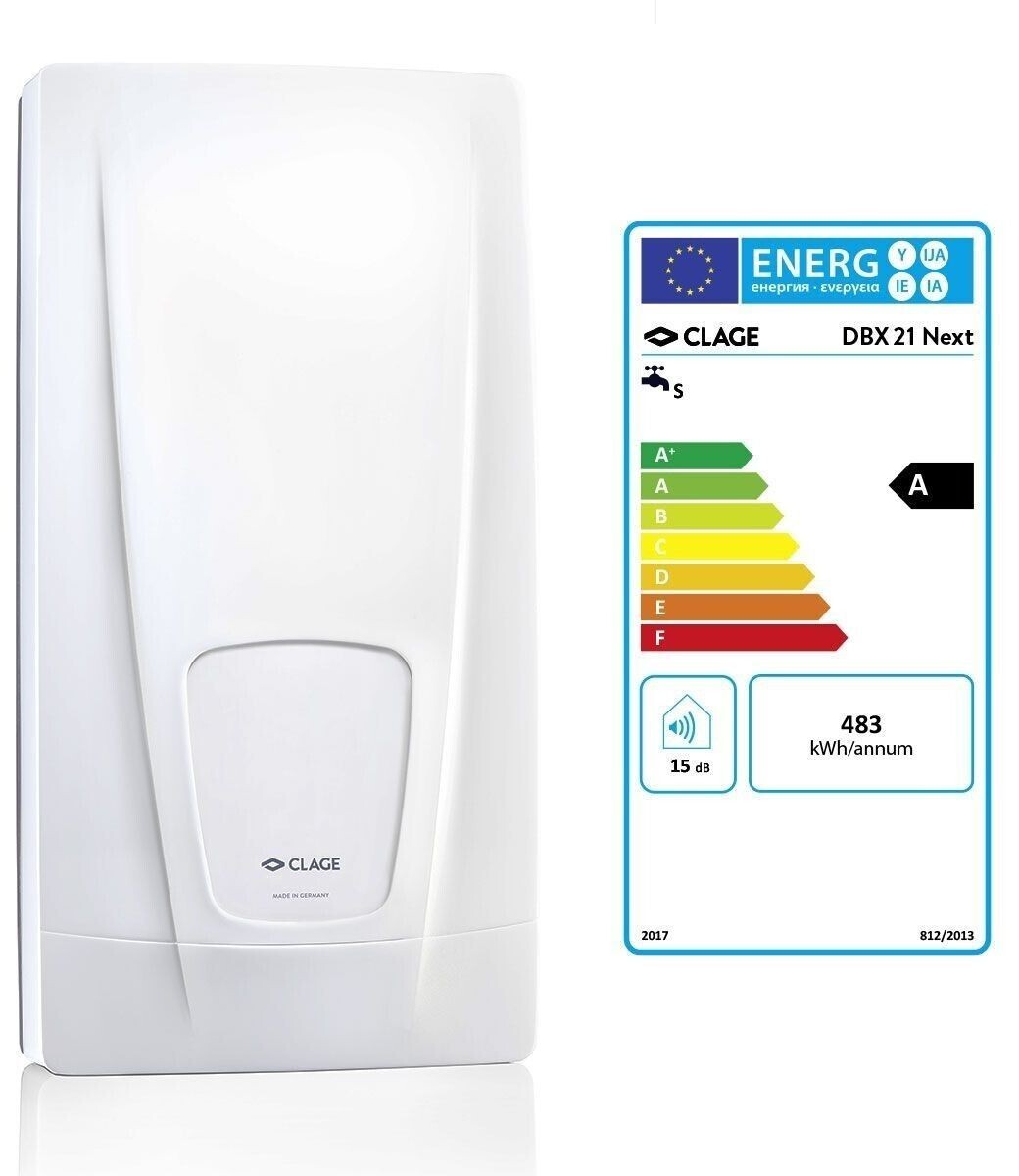 Clage DBX 21 elektronischer Durchlauferhitzer 21 kW 400V IP25 druckfest Warmwass