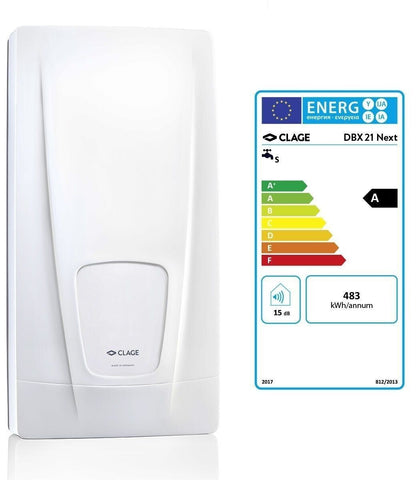 Clage DBX 21 elektronischer Durchlauferhitzer 21 kW 400V IP25 druckfest Warmwass