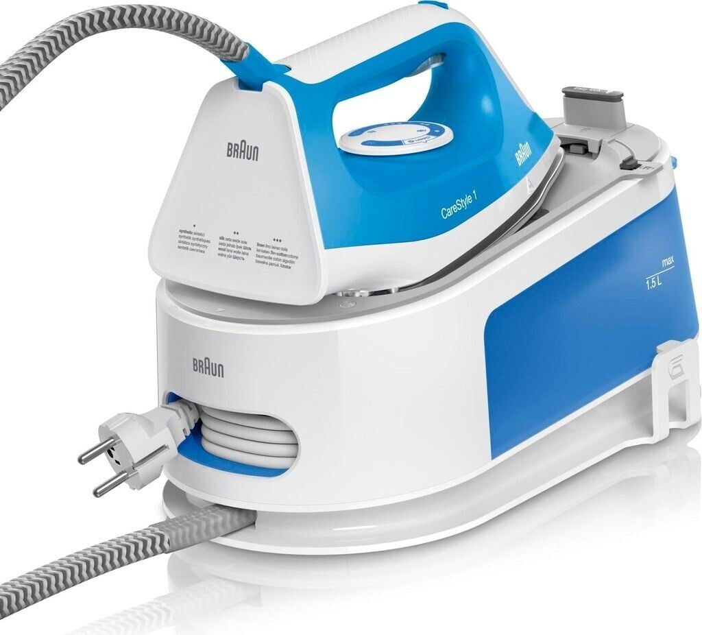 Braun IS1012BL CareStyle 1 Dampfbügelstation 340g Dampfstoß 2400W Blau Weiß