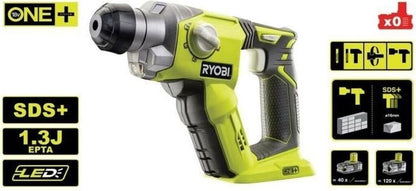 Ryobi ONE+ R18SDS-0 18V SDS+ Akku-Kombihammer Bohrhammer ohne Akku Ladegerät