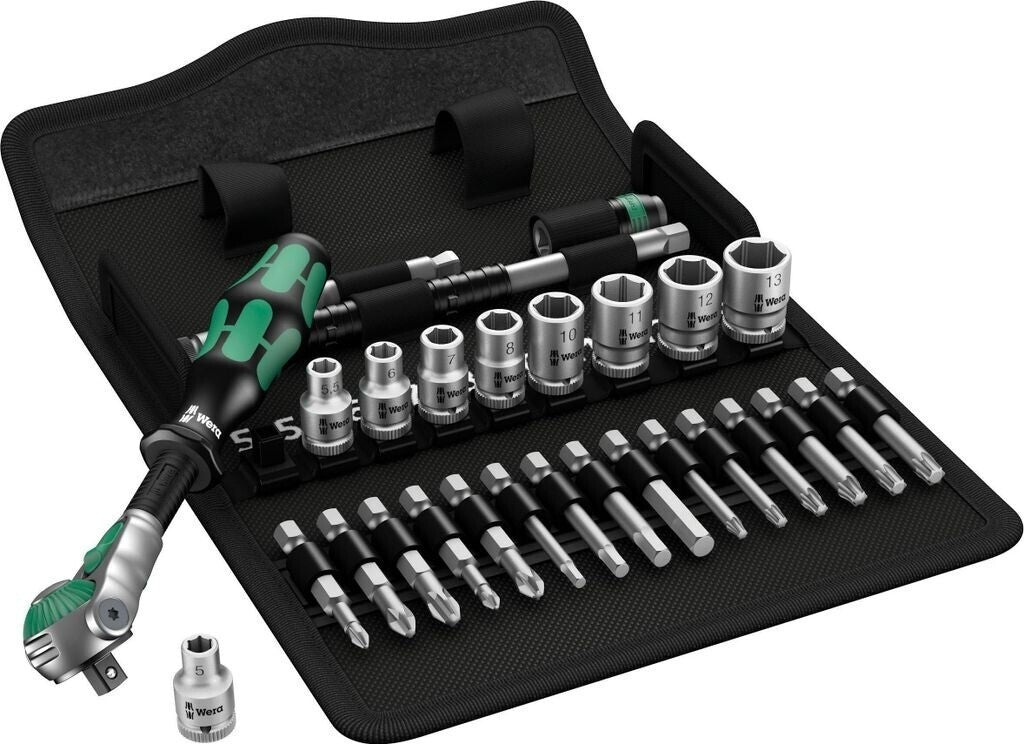 Wera Zyklop Knarrensatz 1/4 Zoll Steckschlüssel Set Kraftform Kompakt