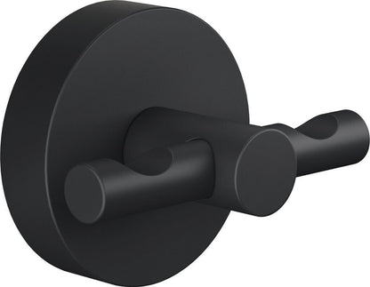 tesa Bademantelhaken selbstklebend & ohne Bohren schwarz matt - MOON BLACK Serie