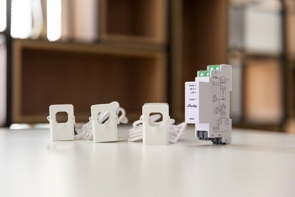 Shelly Pro 3EM 120A 3-Phasen Stromzähler WLAN LAN Bluetooth DIN-Schiene 38002352