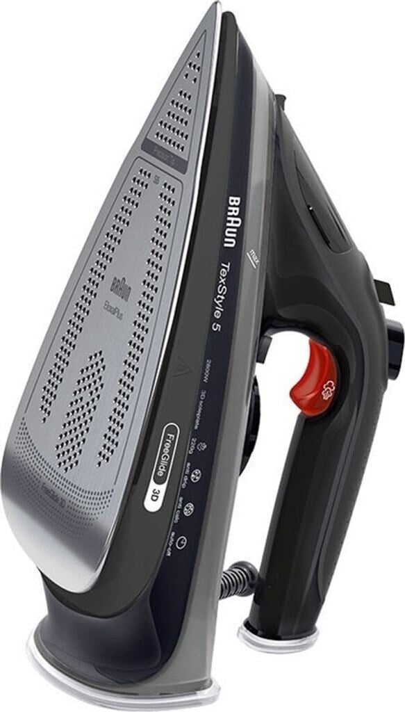 Braun TexStyle 5 SI 5088 BK Trocken- & Dampfbügeleisen EloxalPlus soleplate