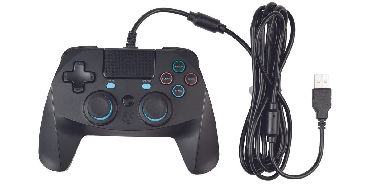 SilverCrest Gaming Controller für PS4 kabelgebunden 3 m Touchpad Share Taste Sch