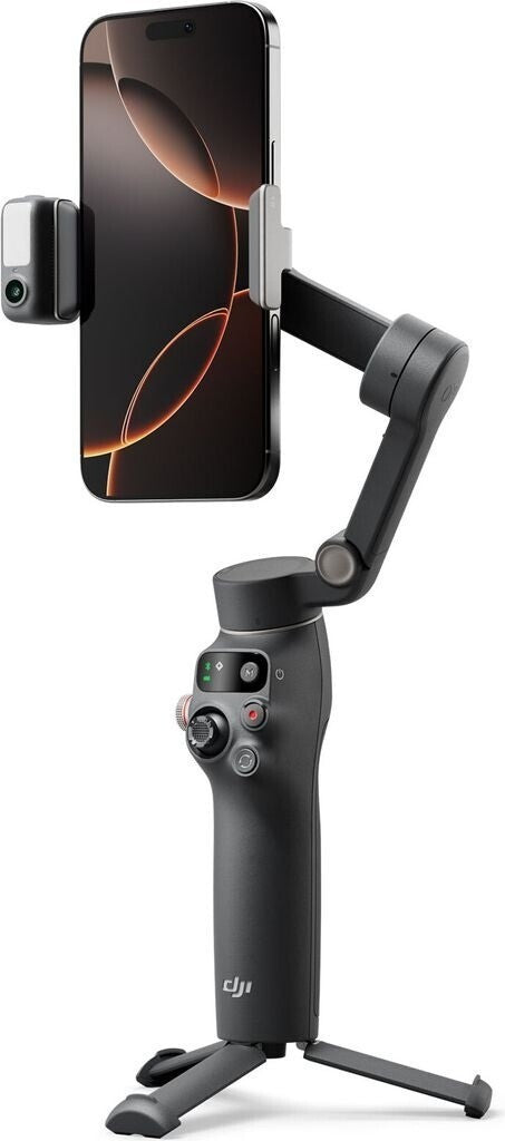 DJI Osmo Mobile 7P Gimbal-Stabilisator mit Verlängerungsstab & Stativ KI-Editor