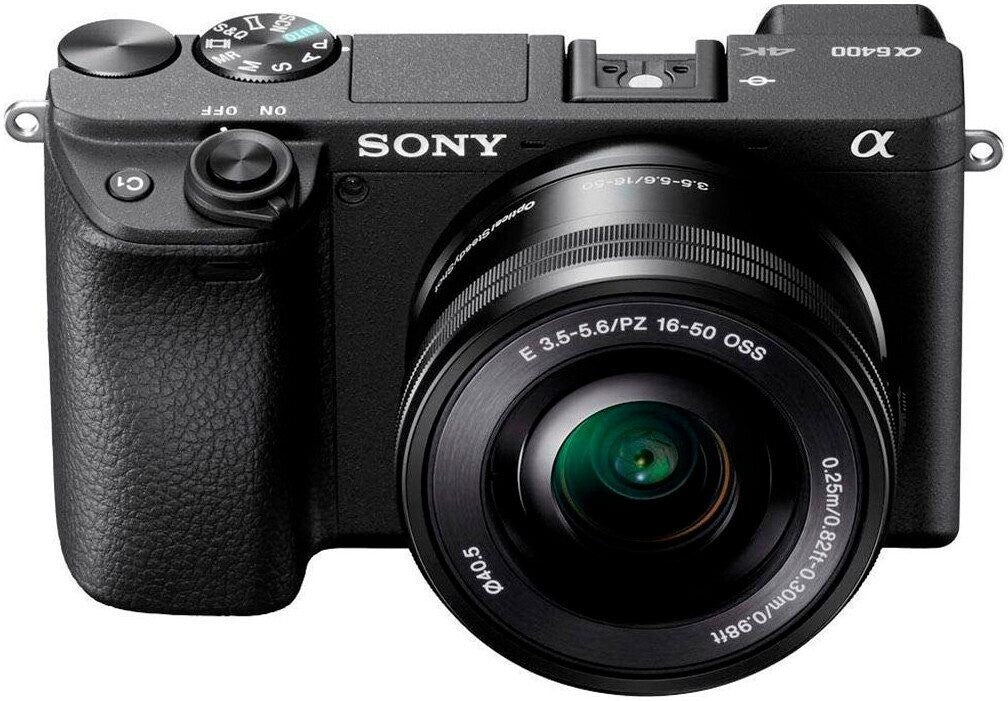 Sony Alpha 6400 Kit + SEL 16-50mm OSS II Systemkamera 24,2MP 4K WiFi NFC Schwarz