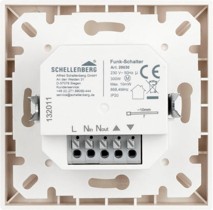 Schellenberg 20030 Funk-Rolladenschalter Unterputz - Weiß (Neu & Original Ver.