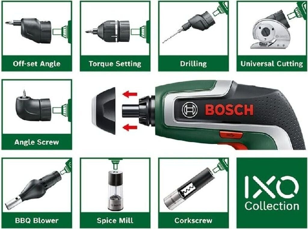 Bosch IXO 7 Akku-Schrauber 3.6 V Li-Ion inkl. Zubehör 06039E0001 Box&Ladekabel