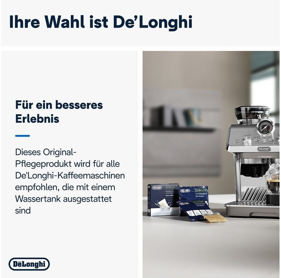 De'Longhi SoftBalls DLSC551 – Antikalk-Kügelchen, geeignet für Kaffeemaschinen