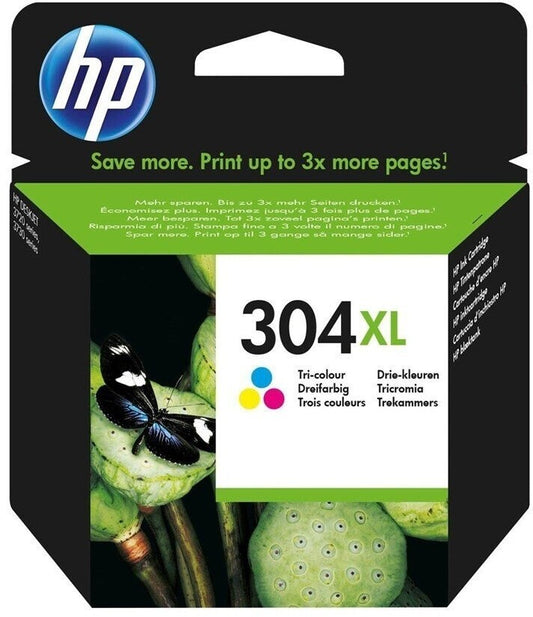HP 304XL Farbe N9K07AE Original Druckerpatrone 300 Seiten für DeskJet ENVY 5000
