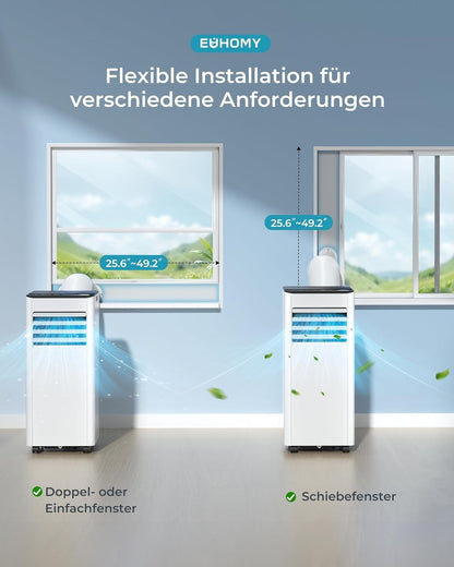 Mobile Klimaanlage 9000 BTU mit Abluftschlauch 4-in-1 Mobiles Klimagerät Neu