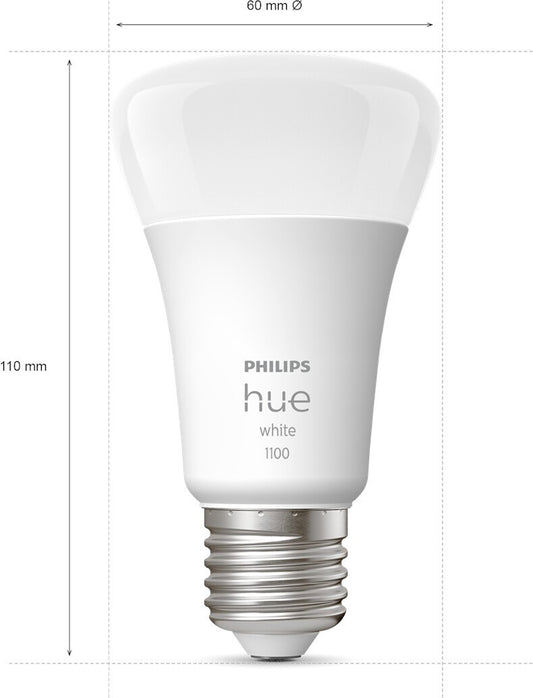 Philips Hue White 9,5W E27 LED Smart-Glühbirne - Warmweiß (929002469202)(NEU)