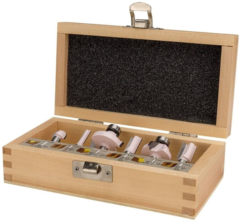 Makita D-53540 Fräser Set 8mm 6 teilig Nutfräser Oberfräse Holz