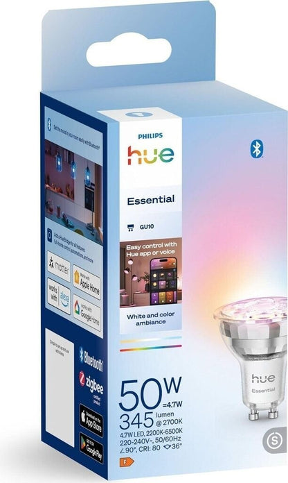 Philips Hue Essential GU10 4,7W 345lm LED White Color Ambiance 929004235701