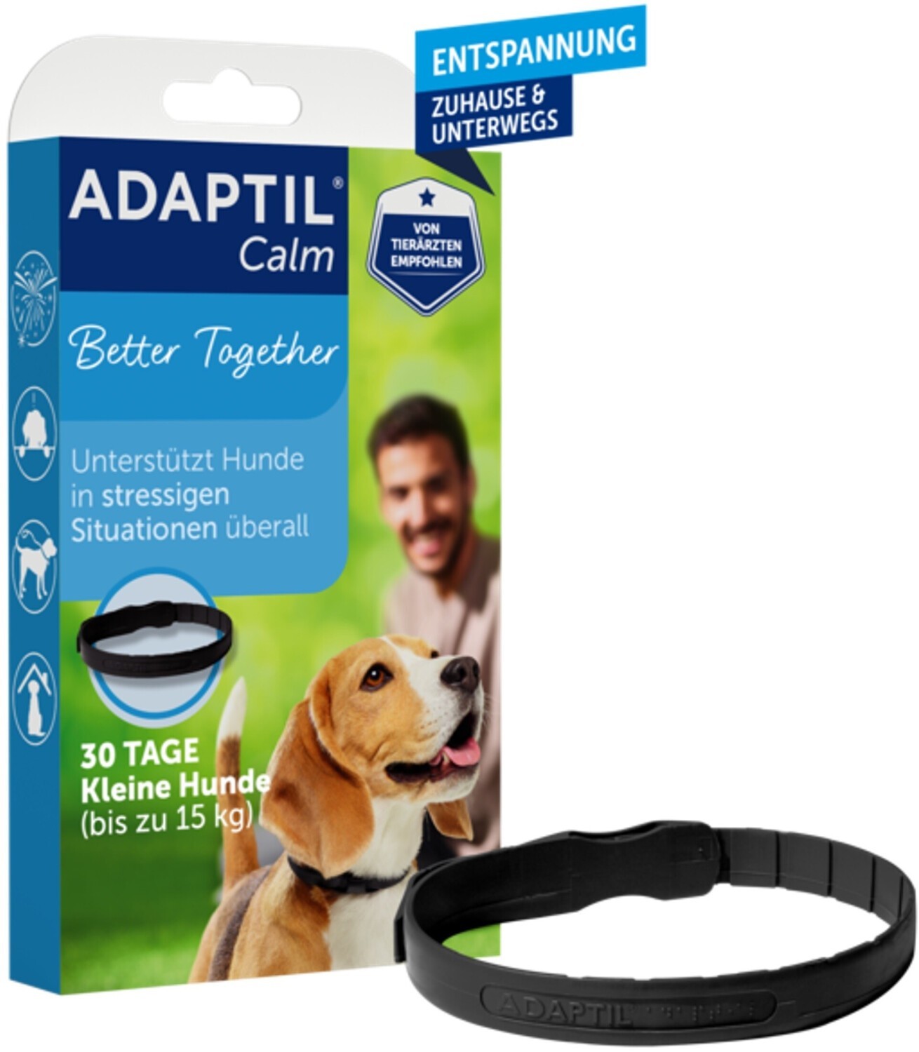 Adaptil Calm Halsband für Kleine Hunde - Schwarz100031 Größe S Stressreduzierend