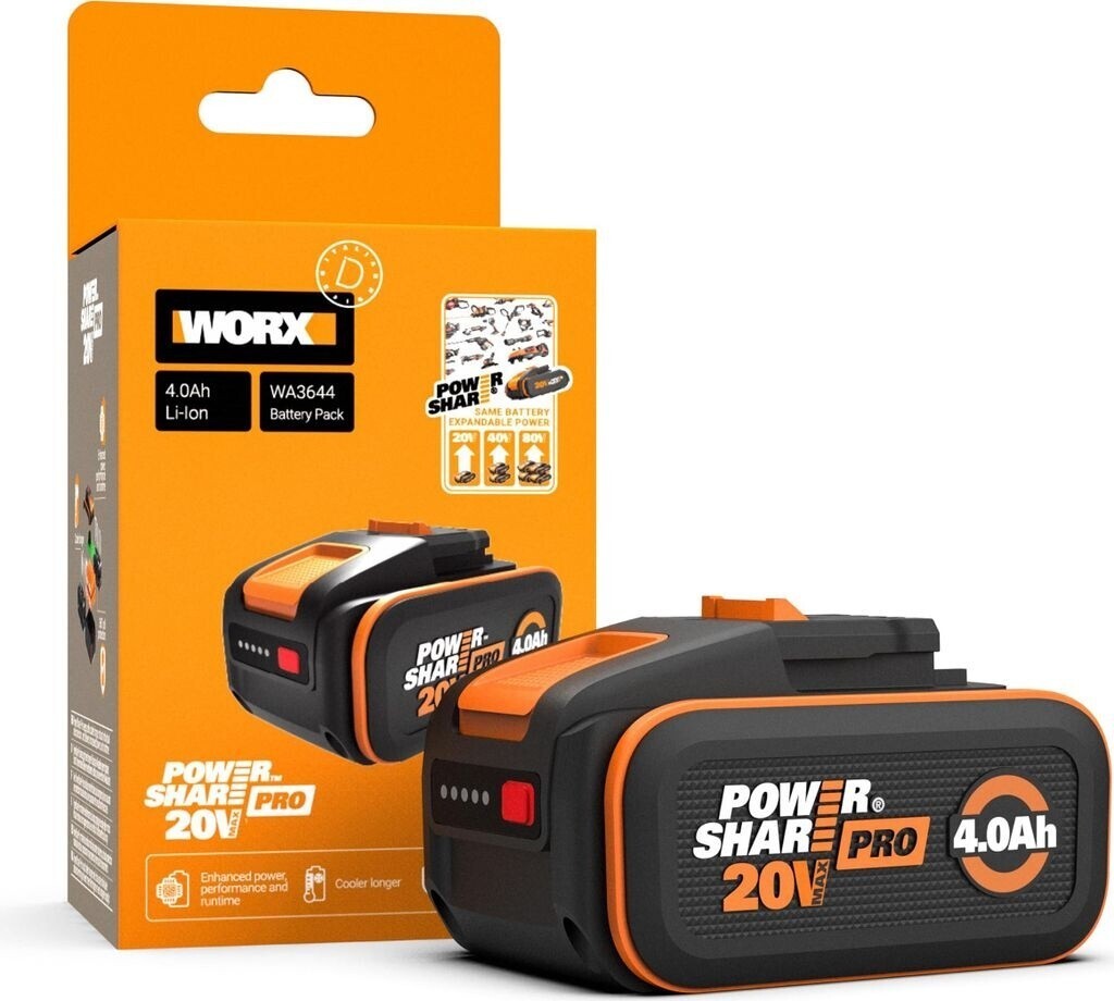 Worx WA3644 PowerShare Pro Akku 20V 4Ah Ersatzbatterie