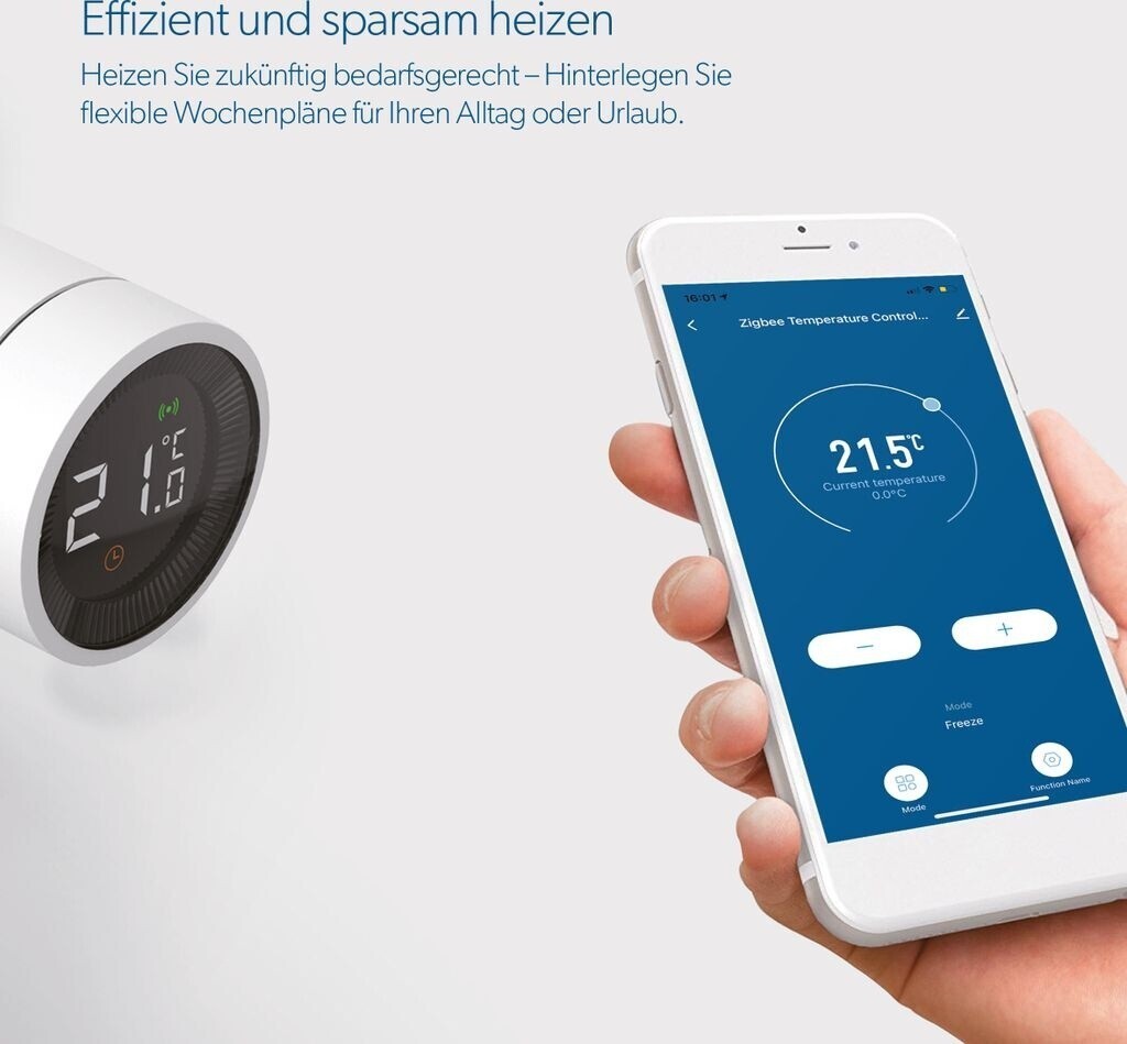 UNITEC Zigbee Heizkörperthermostat Set 2+1 WLAN Alexa Google Smart