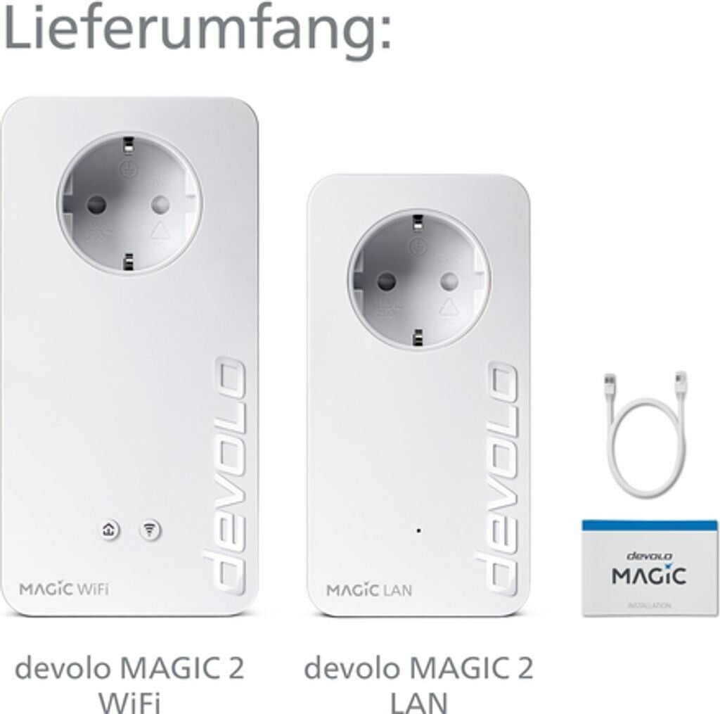 devolo Magic 2 WiFi next Starter Kit Powerline Mesh WLAN 2400 Mbit 8614