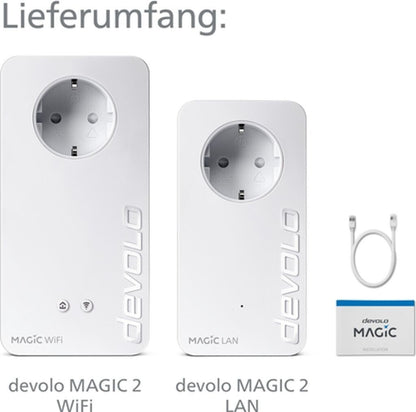 devolo Magic 2 WiFi next Starter Kit Powerline Mesh WLAN 2400 Mbit 8614