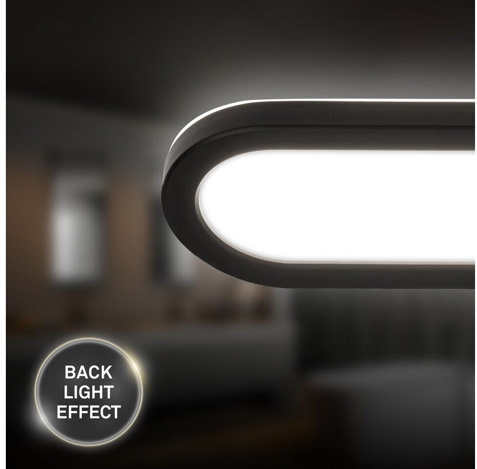 Briloner PIL LED Spiegelleuchte 35cm 10W 1200lm 4000K IP44 Schwarz Backlight