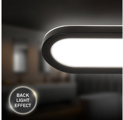 Briloner PIL LED Spiegelleuchte 35cm 10W 1200lm 4000K IP44 Schwarz Backlight