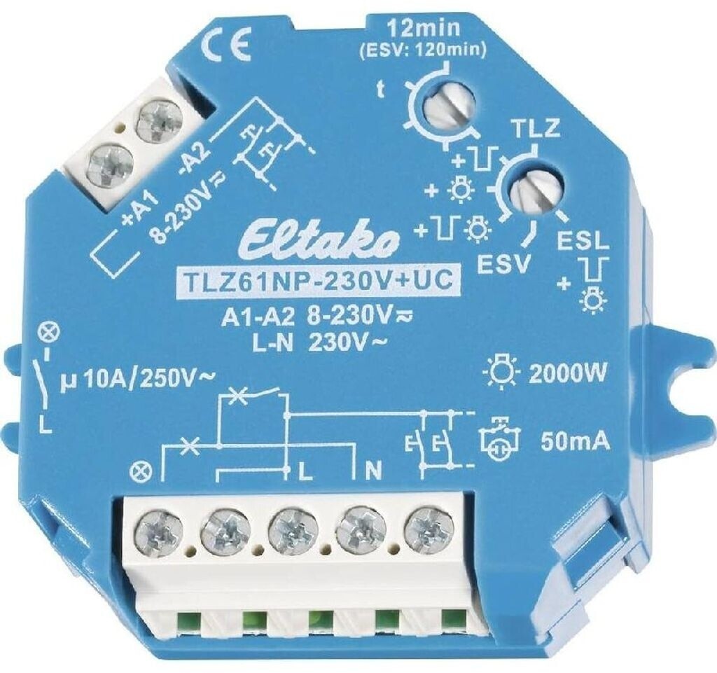 Eltako TLZ61NP-8-230V UC Treppenlichtautomat Stromstoß Hutschiene