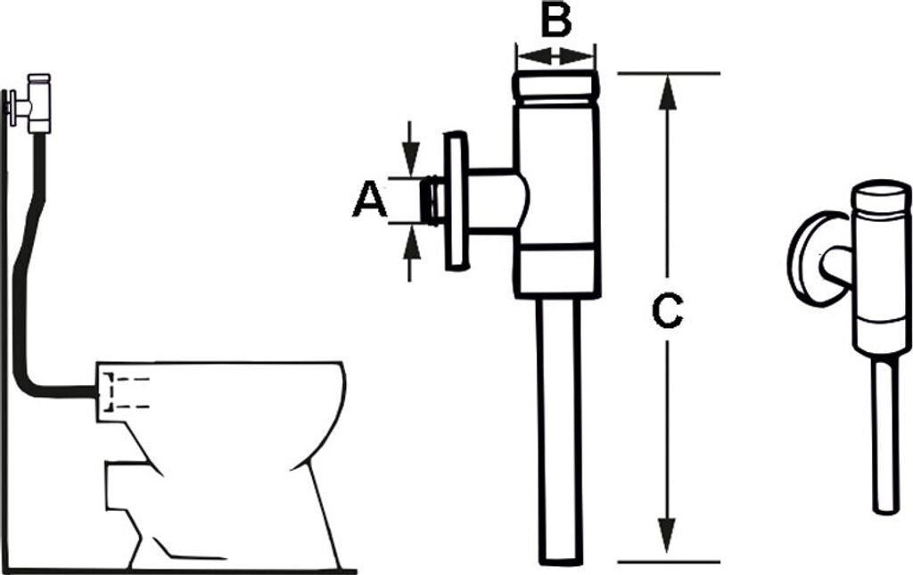 Schell WC Druckspüler Schellomat Basic 3/4" DN20 Spüler Spülarmatur 022470699