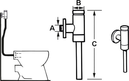 Schell WC Druckspüler Schellomat Basic 3/4" DN20 Spüler Spülarmatur 022470699