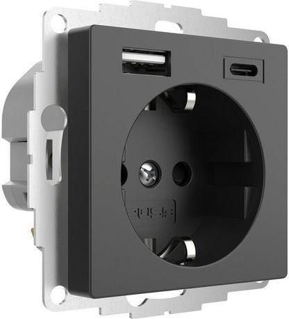 2USB inCharge PRO 55 Steckdose USB-A USB-C anthrazit 2U-449542