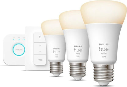 Philips Hue Starter Set White E27 A60 3 Lampen Bridge Dimmschalter
